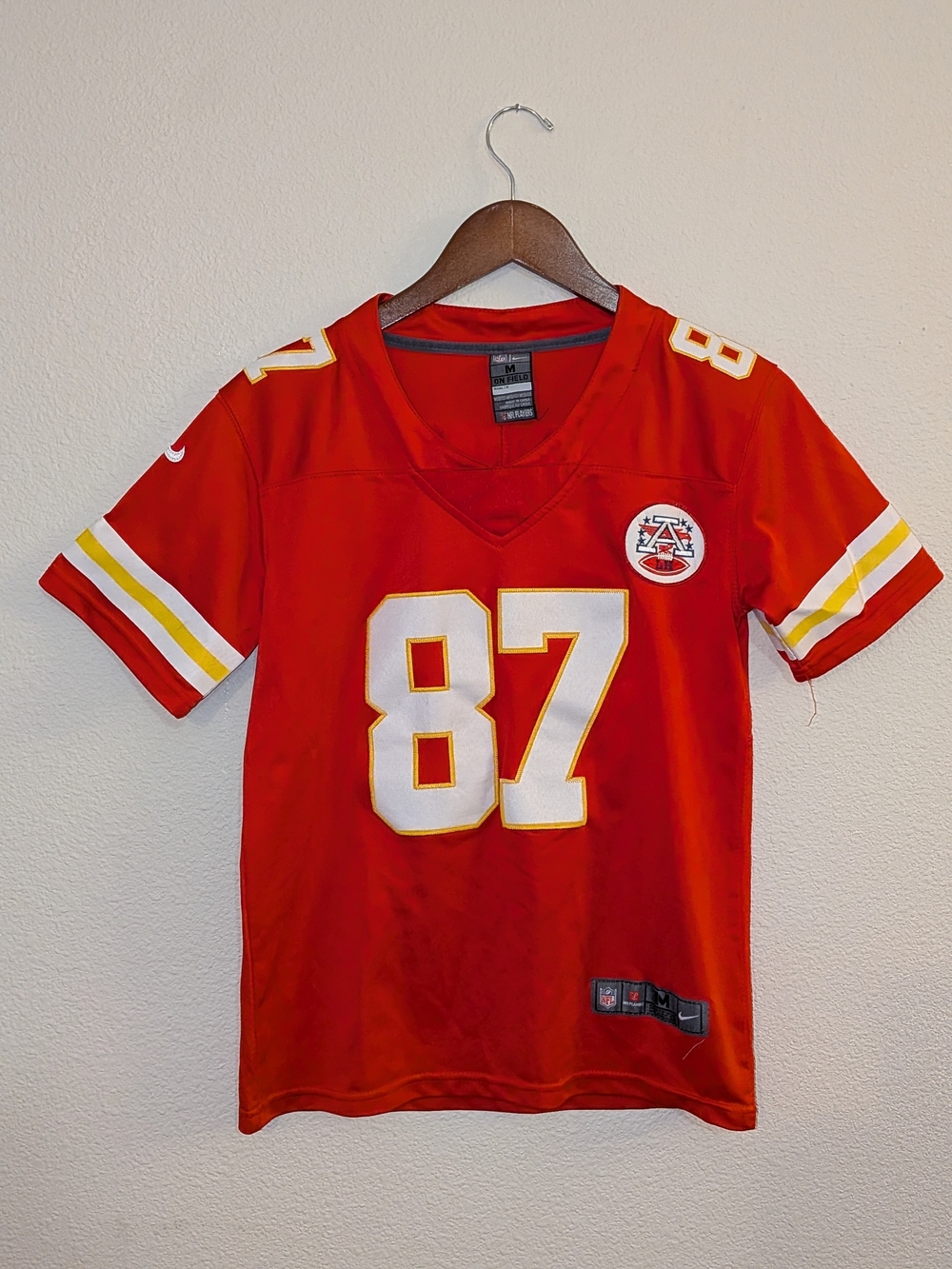 Youth Travis kelce #87 NFL Red Football Jersey